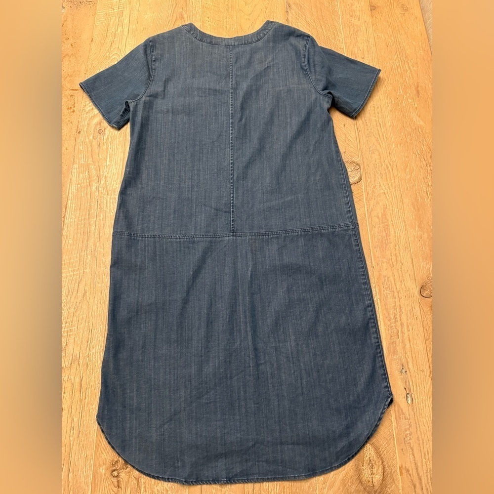 Lands’ End Dark Denim Chambray Tunic Dress Size 4 EUC - Picture 6 of 6